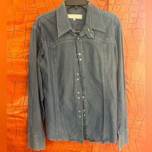 Versace long sleeve denim shirt
